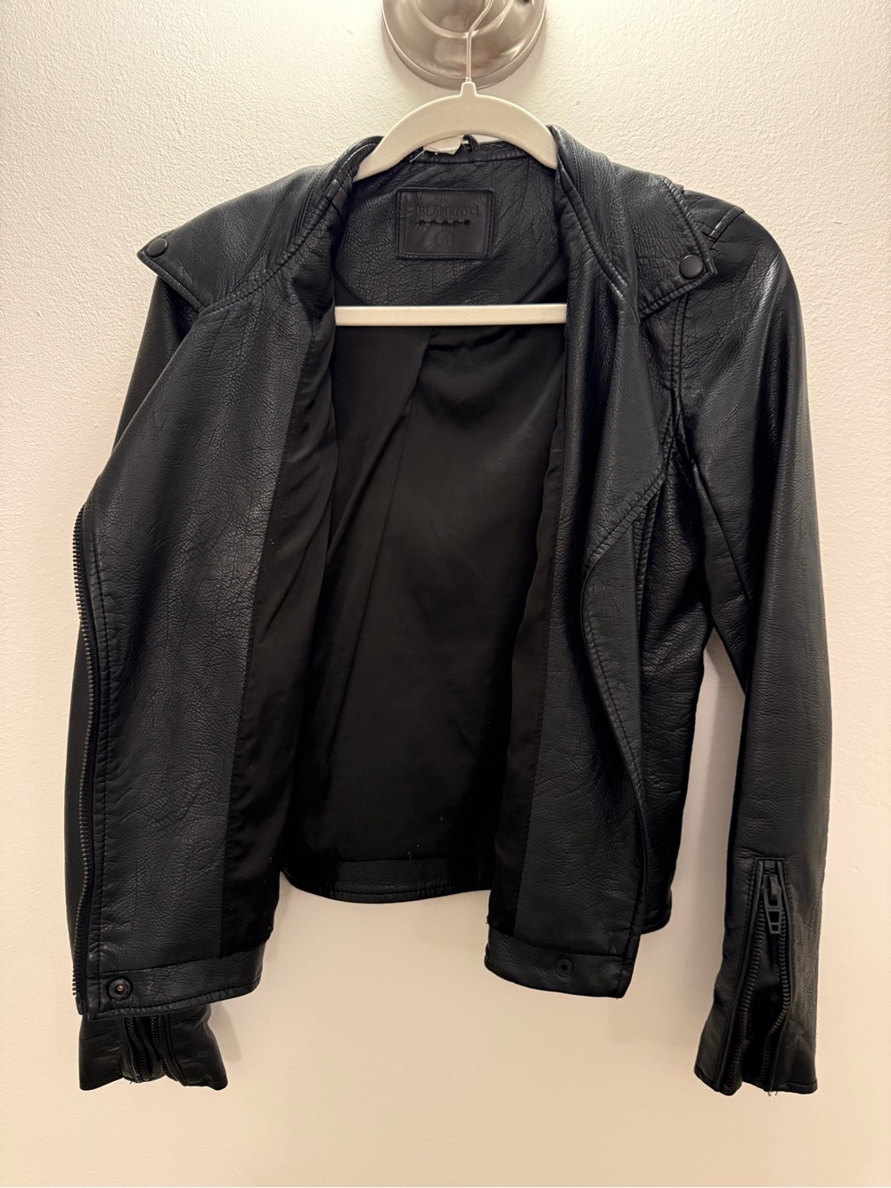 Blank NYC Black Faux Leather Moto Jacket